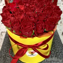 Шляпная коробка с цветами «Настоящая любовь» из роз