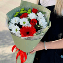 Букет 248 из роз и хризантем