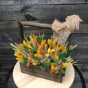 Коробка с цветами «Ящик с сухоцветами "Летнее поле"»