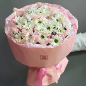 Букет «История любви» из хризантем