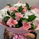 Букет из 3 Хризантем 5 Рускусов и 7 Диан