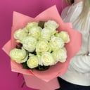 Букет «11 белых роз в упаковке»