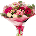 Букет «Брайт» из роз и эустом