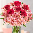 Букет «Романтика» из альстромерий и роз