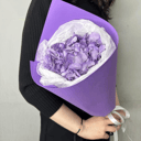 Букет из фиолетовой гортензии в кульке