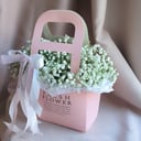 Коробка с цветами «Композиция с гипсофилой»