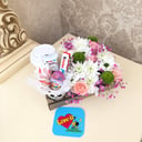 Подарочный набор «Кофе, сладости и цветы»