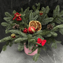 Новогодняя живая композиция ель