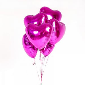 Набор гелиевых фольгированных шаров "Сердце"