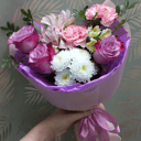 Букет «Фьюжн» из роз и альстромерий