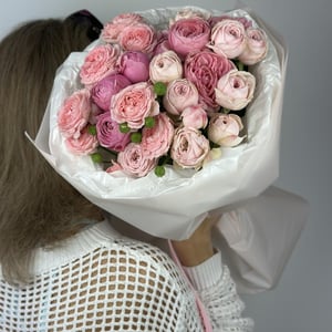 Букет «Микс пионовидной кустовой розы»