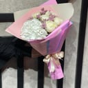 Букет «Сиреневые небеса» из гортензий