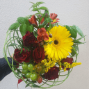 Букет Гербер, Альстромерий и Роз