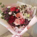 Букет Валенсия из роз и эустом