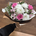 Букет «Мамуля я тебя люблю!» из роз и альстромерий