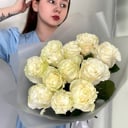 Букет 11 крупных белых роз