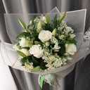 Букет «Белоснежный» из роз и лилий