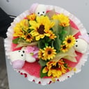 Букет с игрушками ручной сборки