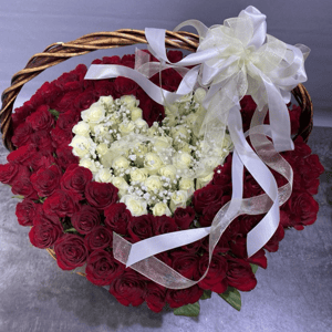 Корзина с цветами «Композиция из 155 роз»