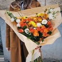 Орандж из роз и орхидей