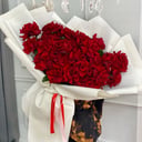 Букет «25 красных французских роз в фоамиране»