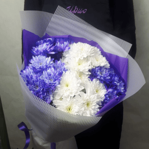 Букет «Дуэт 2» из хризантем