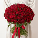 Букет из 101 Рубиновой розы Кения