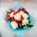 Букет из роз и альстромерий 02