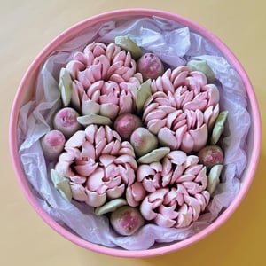 Махровые зефирные цветы