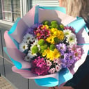 Букет «Радуга хризантем»