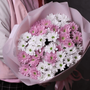 Букет из 9 кустовых хризантем ромашка