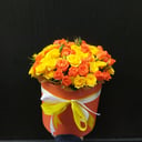 Коробка с цветами «Солнечный» из роз