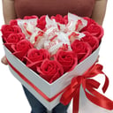 Подарочный набор «Композиция из мыльных роз "Сердце"»