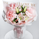 Букет «Волшебный миг» из альстромерий и роз