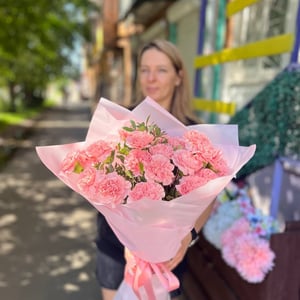 Букет из диантусов из гвоздик