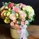 Композиция «Нежность» из роз и хризантем