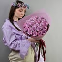 Монобукет из 23 сиреневых роз