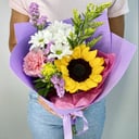 Букет «Легенды осени» из хризантем и гвоздик