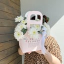 Коробка с цветами «Сумка белых хризантем»