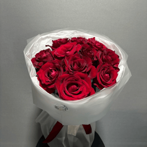 Монобукет из красных роз