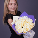 Букет «25 белых роз»