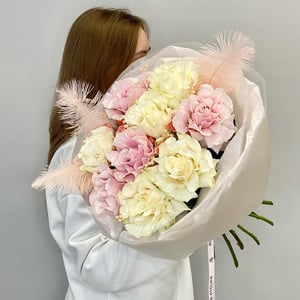 Ришелье нежный букет из французских роз