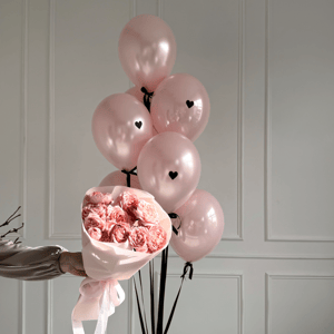Подарочный набор «Букет роз с шарами Комбо набор 36»