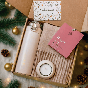 Подарочный набор с палантином и термосом