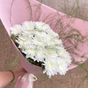 Монобукет белых кустовых хризантем