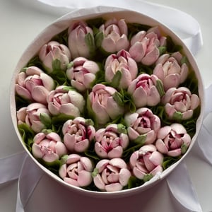 Композиция из зефирных тюльпанов