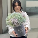 Шляпная коробка с цветами «Коробка "Сильвия"»