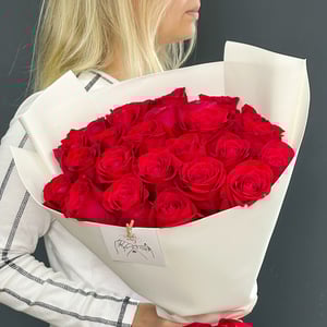 Букет «Пламя любви» из роз