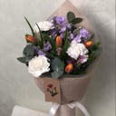 Букет «Дыхание весны» из тюльпанов и гвоздик