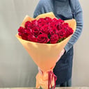 Монобукет из 25 бордовых роз